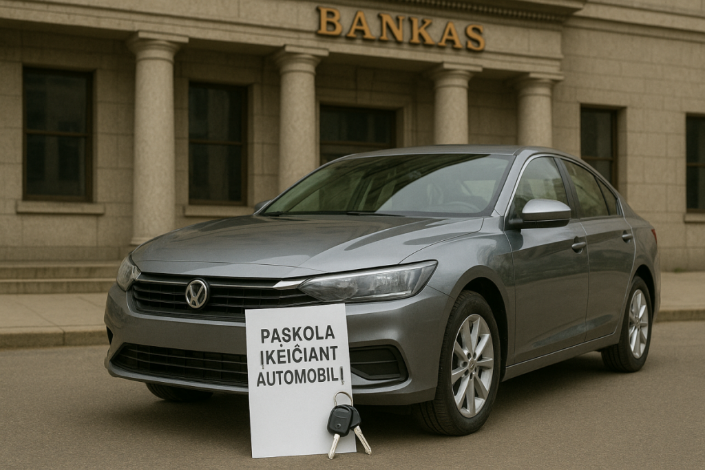 Paskola įkeičiant automobilį